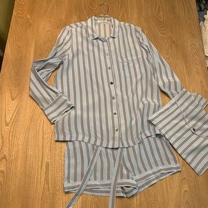 Equipment Femme silk stripe PJ set with matching carry pouch